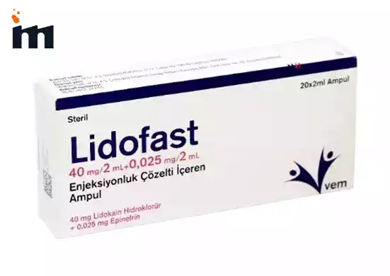 LİDOFAST 40mg / 2ml + 0,025mg / 2ml