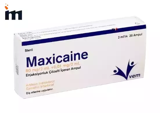 MAXİCAİNE 80mg / 2ml + 0,01mg / 2ml