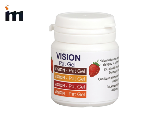 Vision Pat Jel % 20 Benzokain (Çilek Aromalı - Tekli / 1 Kutu)